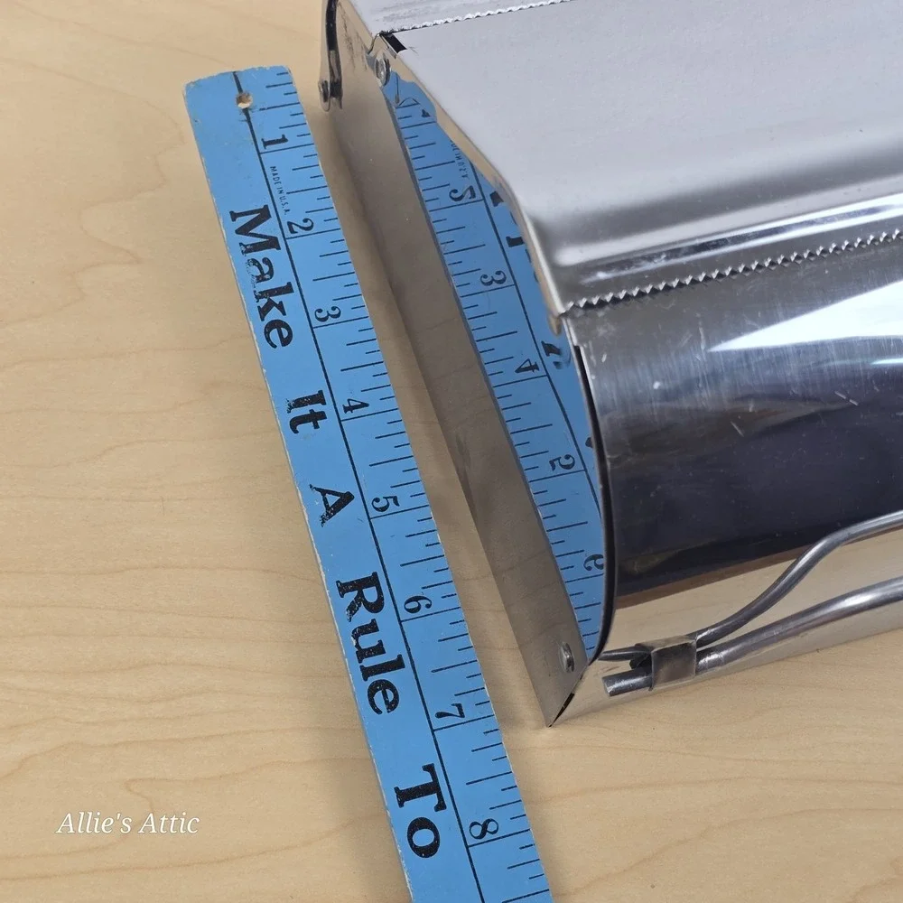 Vintage Kitchen Dispenser Chrome Metal Alum Foil Wax Paper Paper Towel Holder